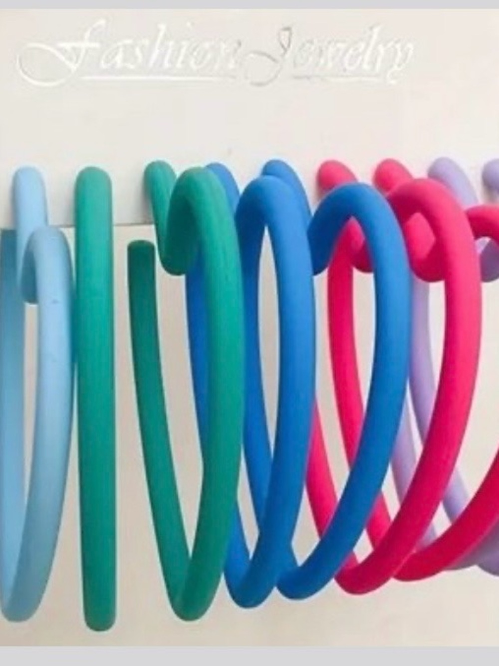 Colorful Silicone Hoop Earrings Set
